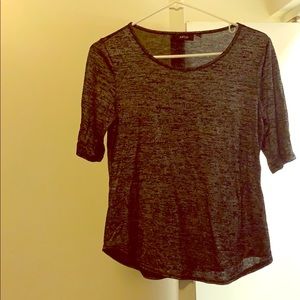 Black and silver top